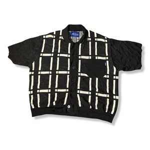 AWAKE NY WINDOWPANE SHORT SLEEVE CARDIGAN